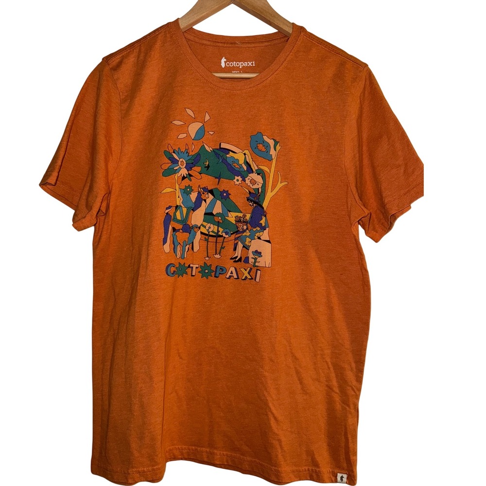 Cotopaxi men's small‎ orange T-shirt